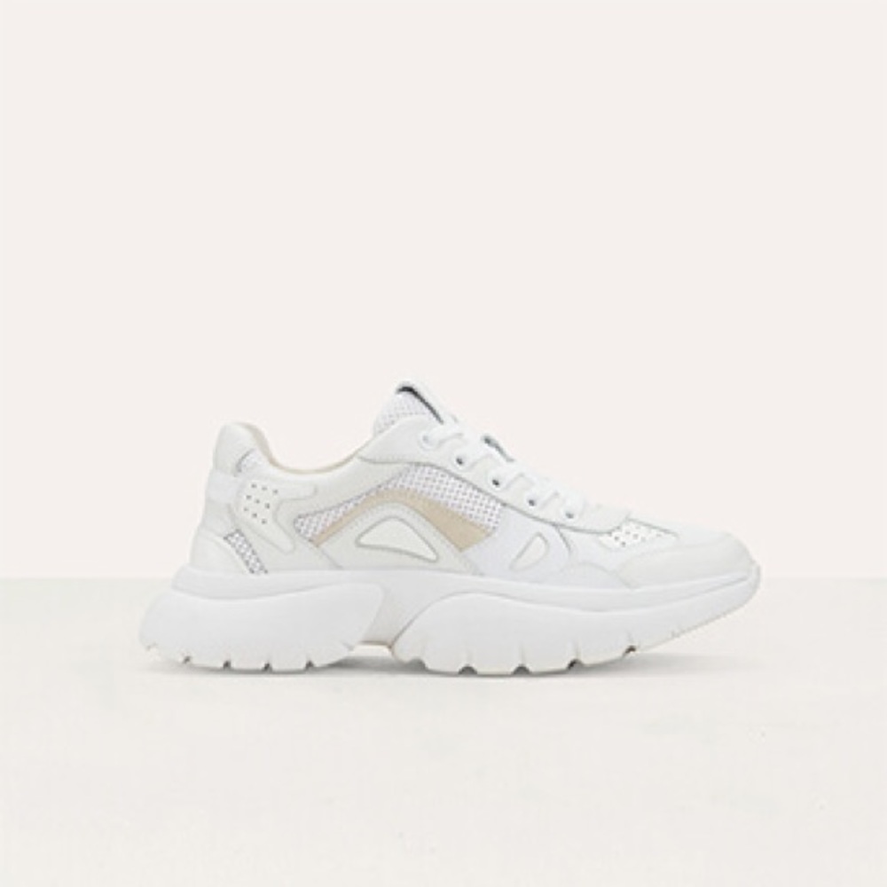 Maje mixed material chunky sneaker